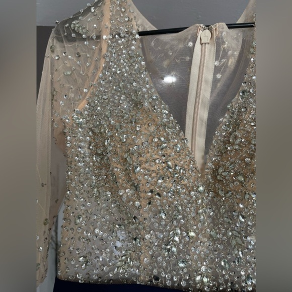 White by Soiéblu Embellished Gown with Sequins and Jewels - Picture 6 of 16